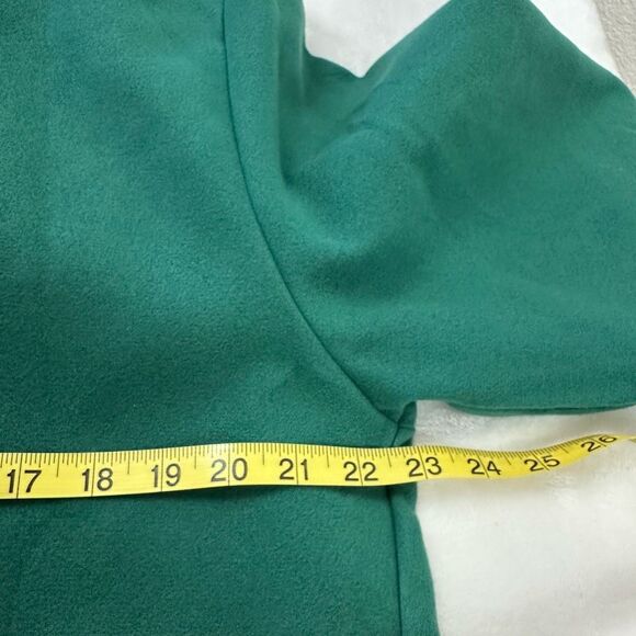 Women's Size XL Long Pea Coat Emerald Green Dressy Coat Preppy Casual Spring - Picture 8 of 9